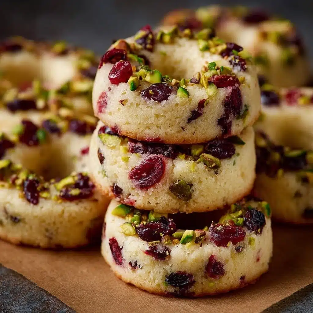 Pistachio Cranberry Wreath Cookies Recipe - Recipe Image
