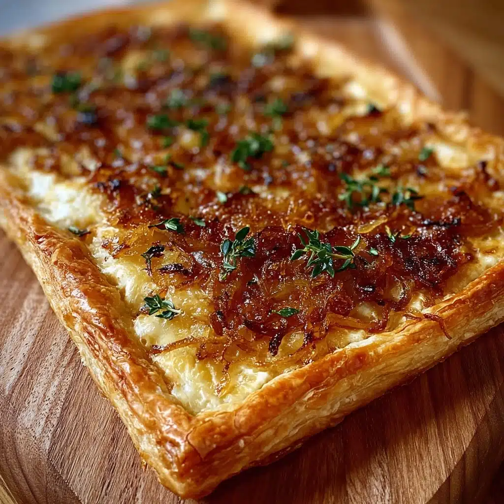 Caramelized Onion & Gruyère Puff Pastry Tart Recipe