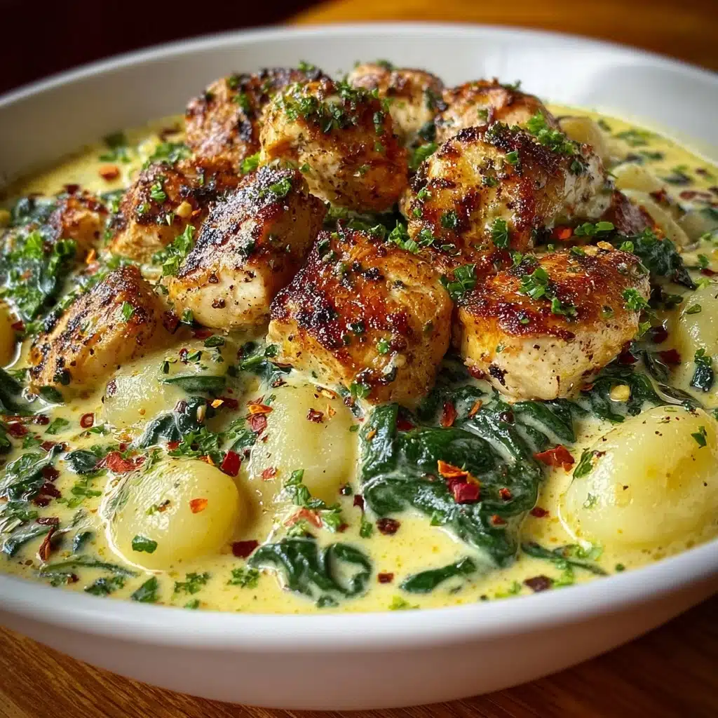 Creamy Spinach Chicken Gnocchi Recipe - Recipe Image