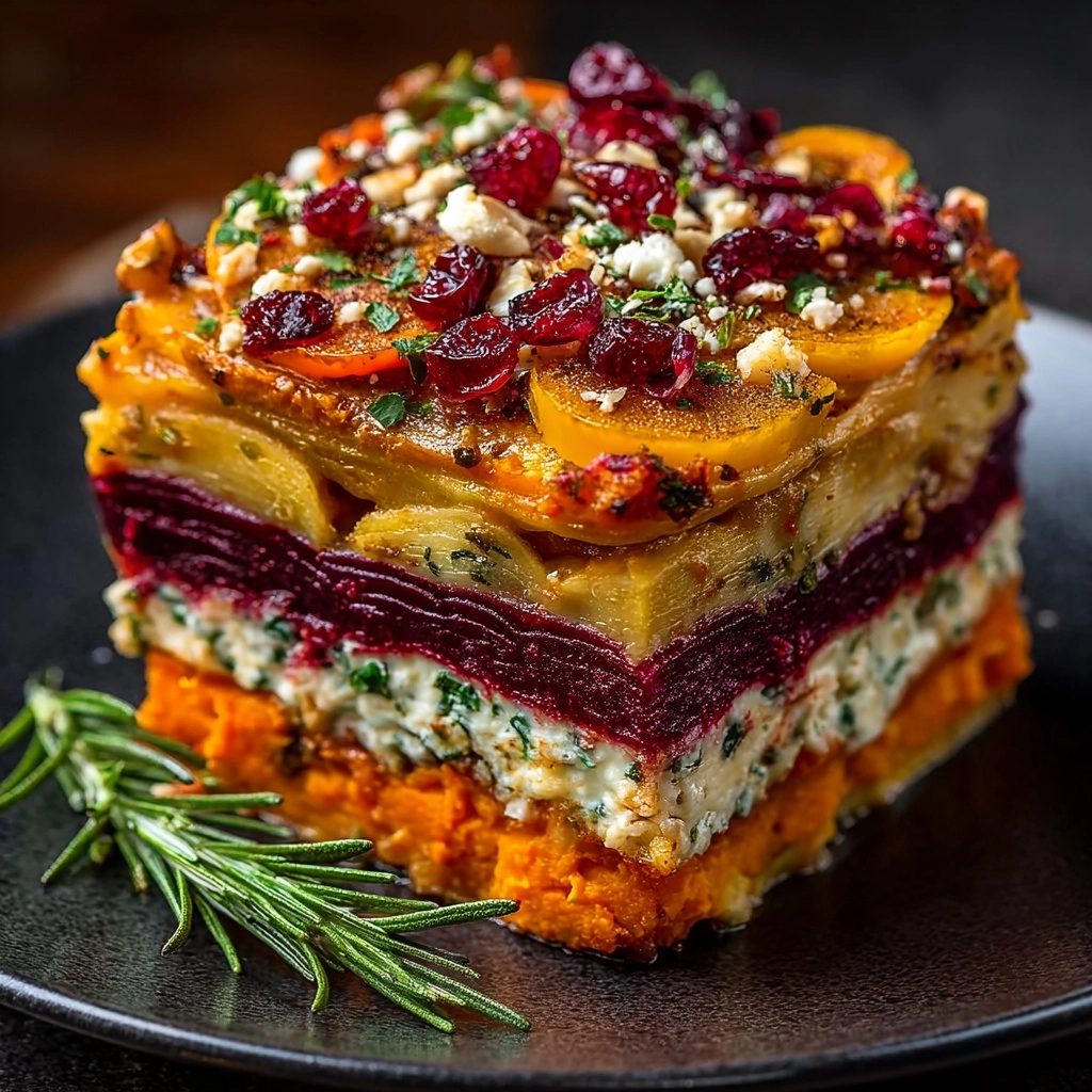 sweet potato → pumpkin → carrot, repeating until all slices are used Recipe - Recipe Image