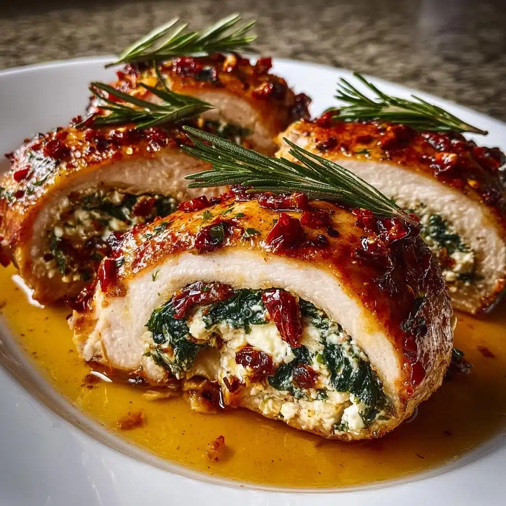 Cranberry & Spinach Stuffed Chicken Breasts with Feta Recipe - Recipe Image