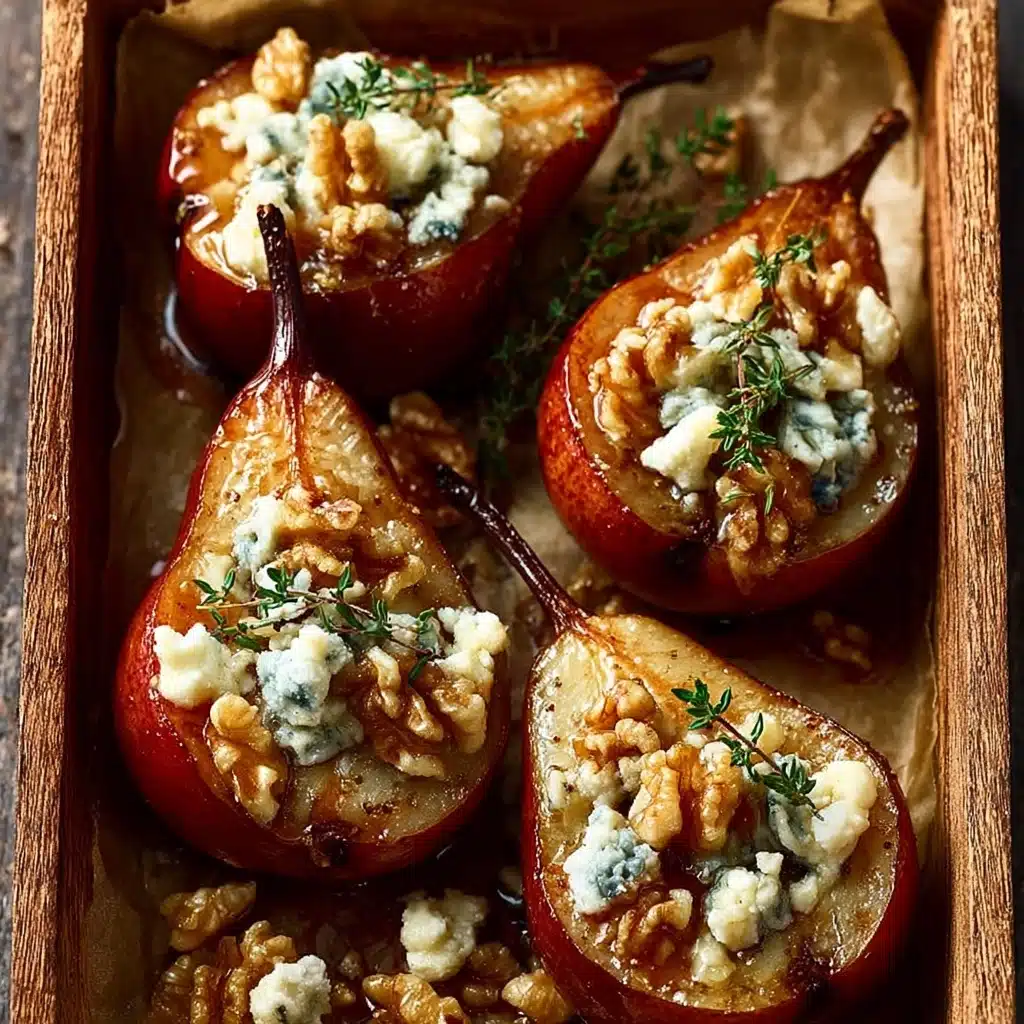 Roasted Pears with Blue Cheese and Walnuts Recipe - Recipe Image
