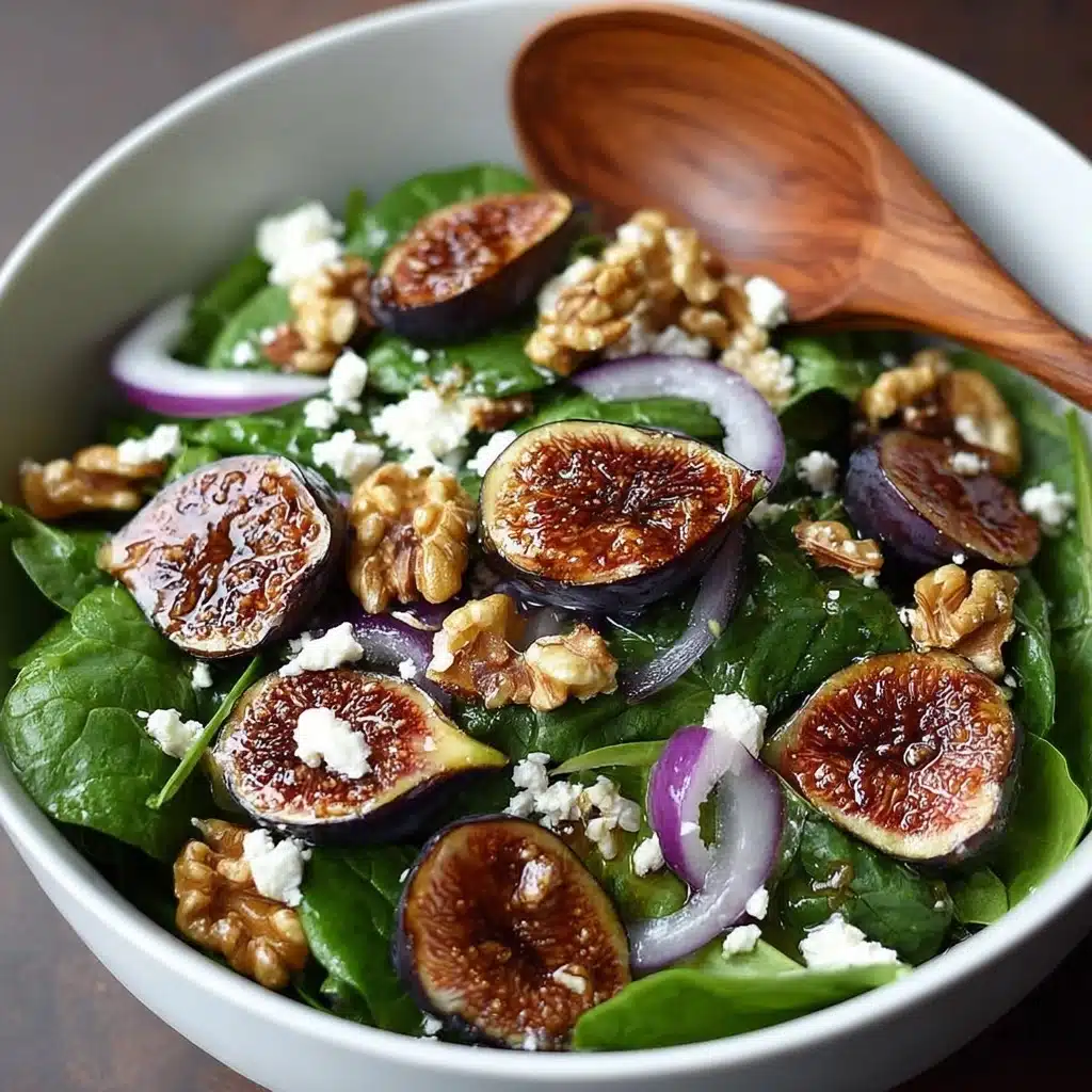Warm Fig & Feta Spinach Salad Recipe - Recipe Image