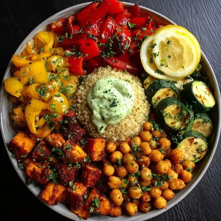 Crispy Chickpea & Roasted Veggie Bowl Recipe