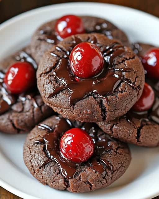 Chocolate Cherry Cookies Recipe