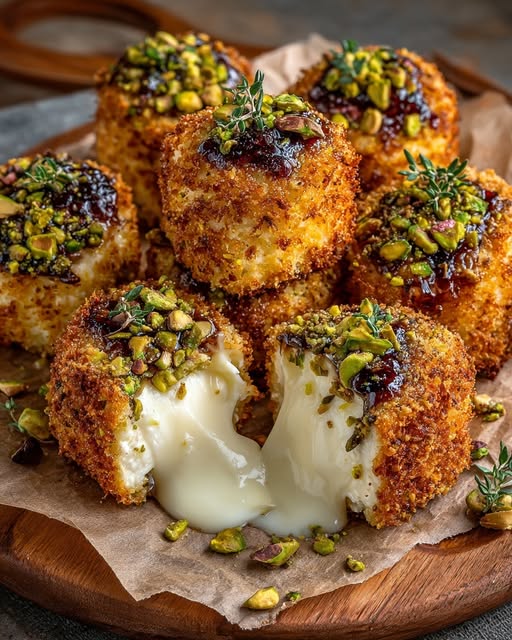 Pistachio-Crusted Brie Bites Recipe - Recipe Image