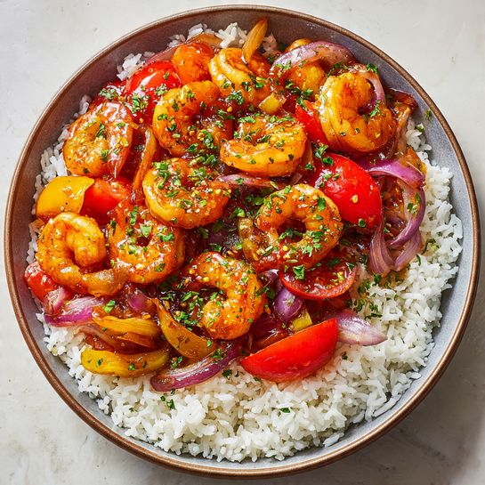 Shrimp and Pepper Stir-Fry Recipe - Recipe Image