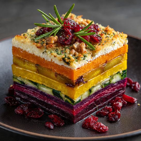 sweet potato → pumpkin → carrot, repeating until all slices are used Recipe - Recipe Image