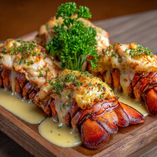 Creamy Garlic Butter Lobster Tails Recipe - Recipe Image