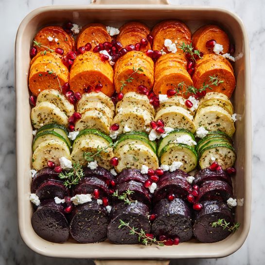 rrot Bake with Pomegranate-Honey Drizzle Recipe - Recipe Image