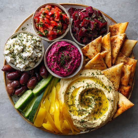 Mediterranean Mezze Tapas Platter Recipe - Recipe Image