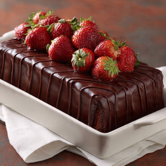 Chocolate Terrine with Chocolate-Covered Strawberries Recipe - Recipe Image