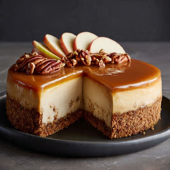 Apple Pecan Caramel Mousse Cake Recipe - Recipe Image