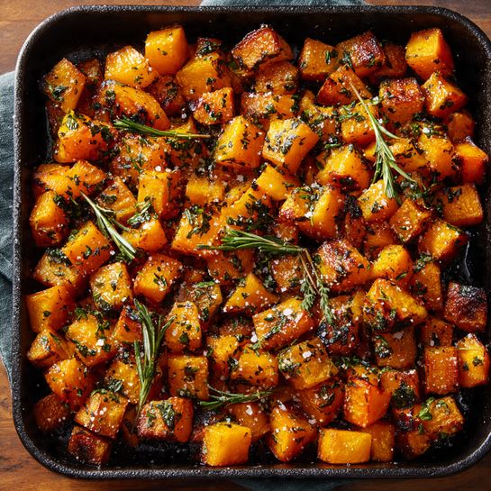 Roasted Sweet Potatoes with Savory Cider Caramel Recipe - Recipe Image