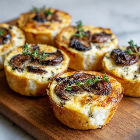 Mini Mushroom & Gruyère Pot Pies with Thyme Recipe - Recipe Image