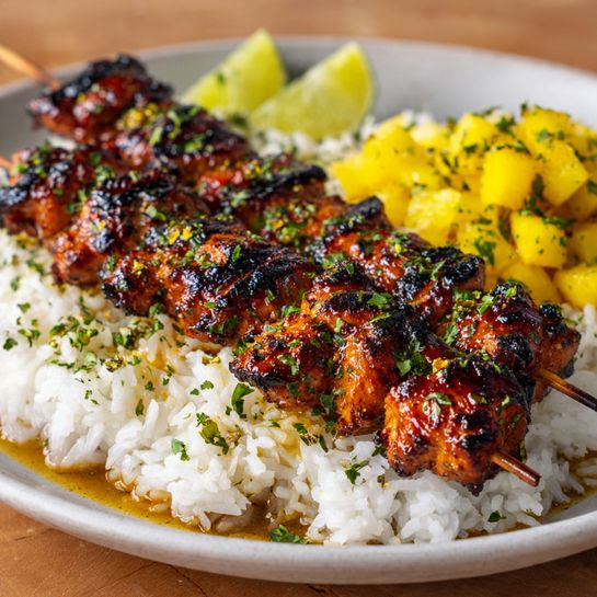 Coconut Lime Grilled Chicken Skewers Recipe - Recipe Image