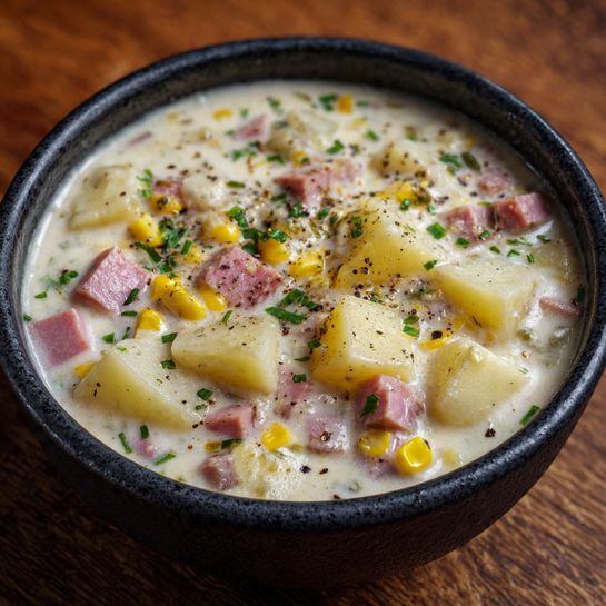 Creamy Ham & Corn Chowder Recipe - Recipe Image