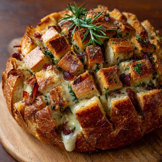 Cranberry Brie Sourdough Pull-Apart Bread Recipe - Recipe Image