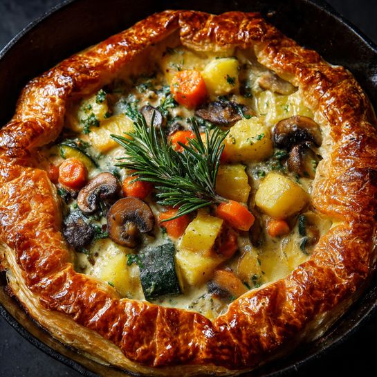 Rustic Roasted Vegetable Pot Pies Recipe - Recipe Image