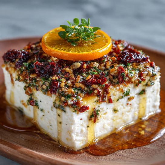 Spicy Caramelized Feta with Orange & Chili Recipe