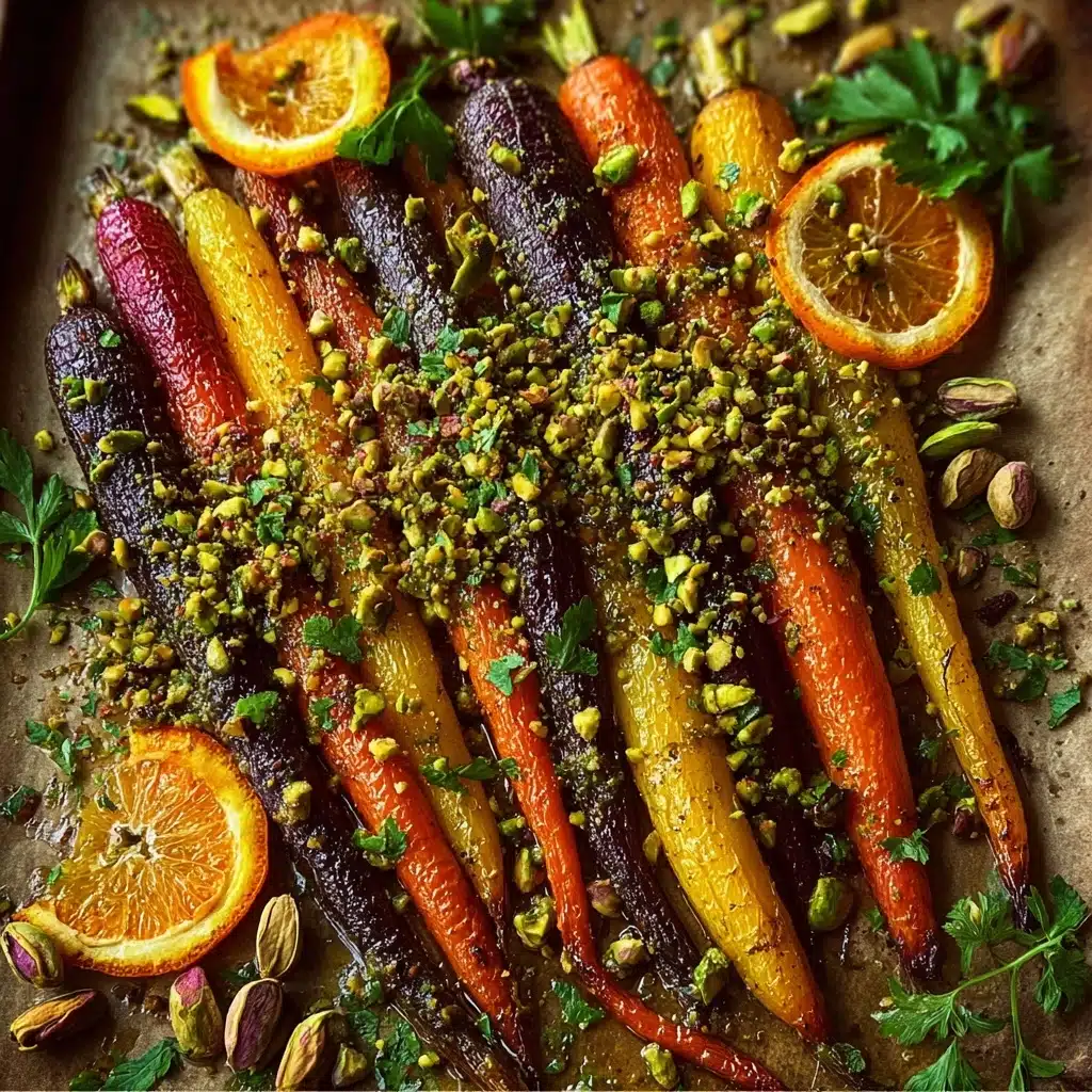 Citrus Roasted Carrots with Pistachio Crumble Recipe - Recipe Image