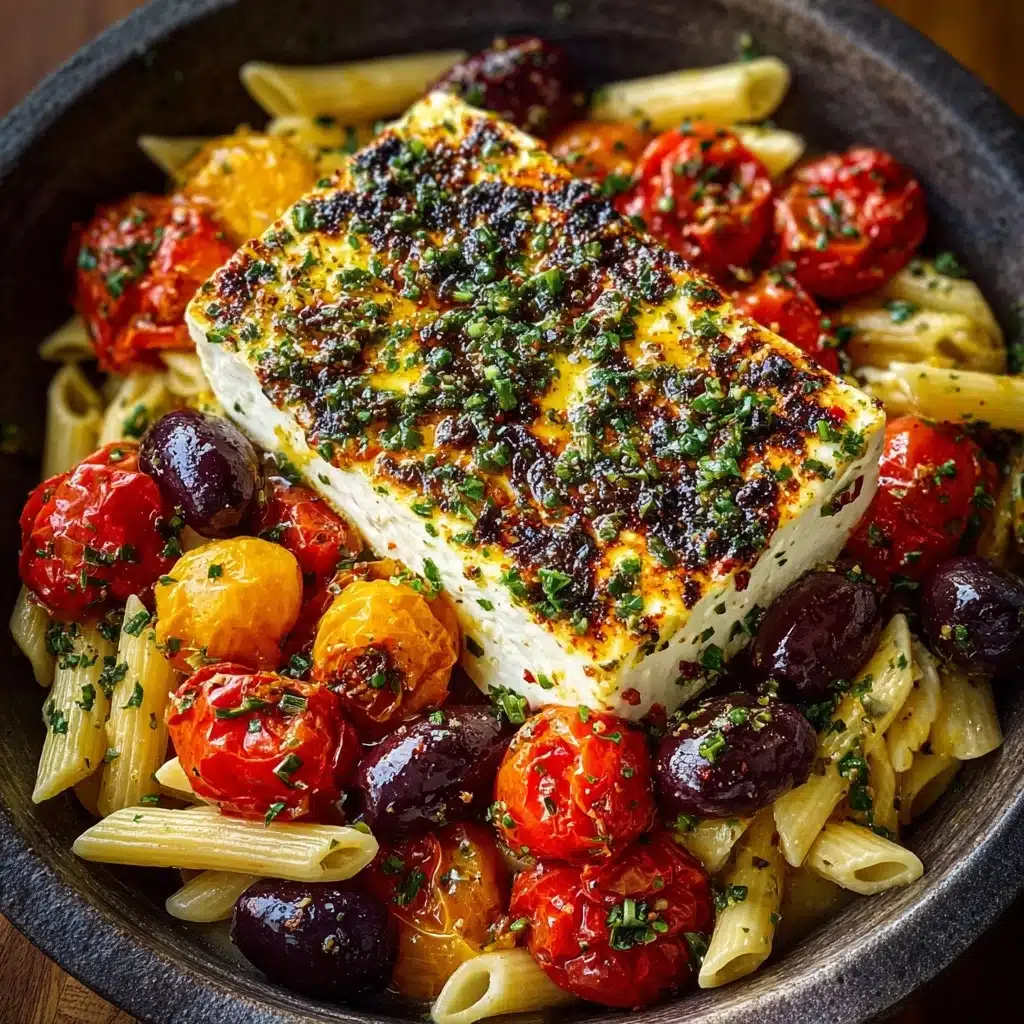Baked Feta & Roasted Olive Pasta Recipe - Recipe Image