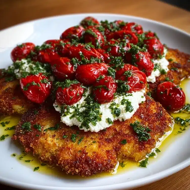 Cutlets with Tomato and Ricotta Topping Recipe