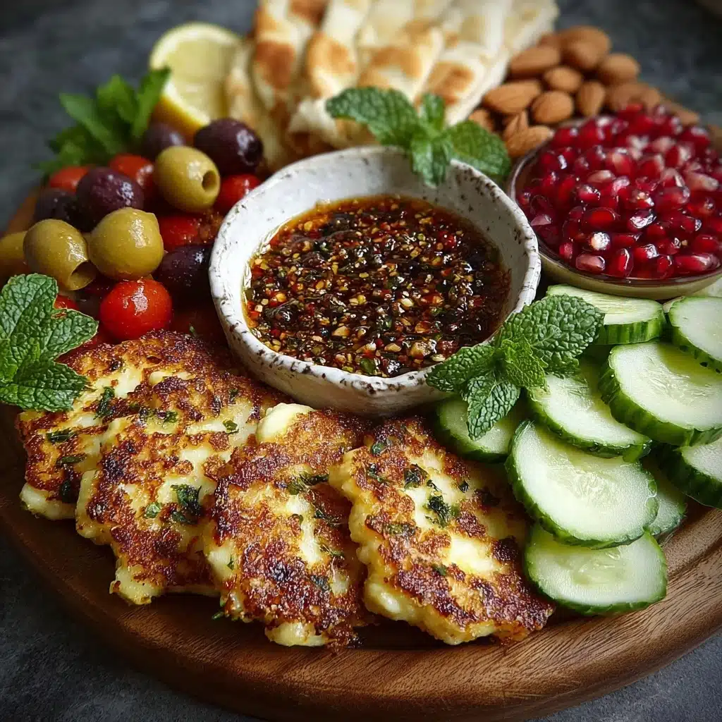 Greek Halloumi Mezze Platter with Chili Honey Lemon Drizzle Recipe - Recipe Image