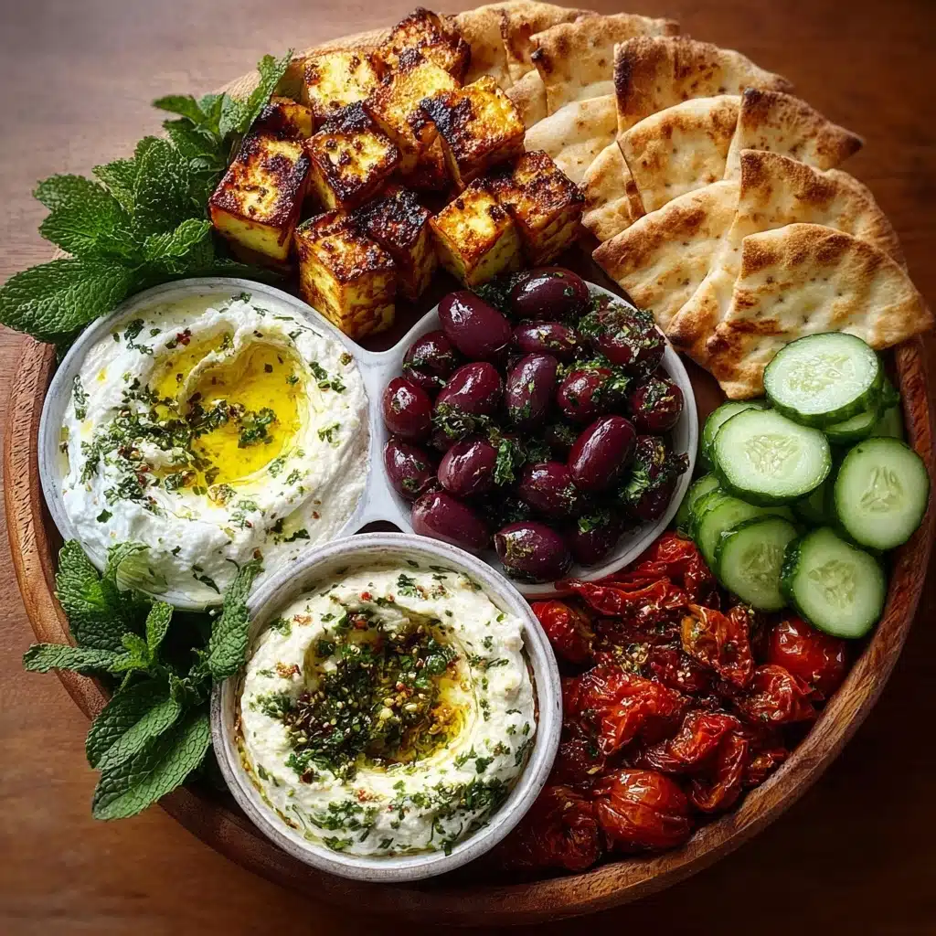 Mediterranean Grazing Board with Fresh Cheese Dips Recipe - Recipe Image