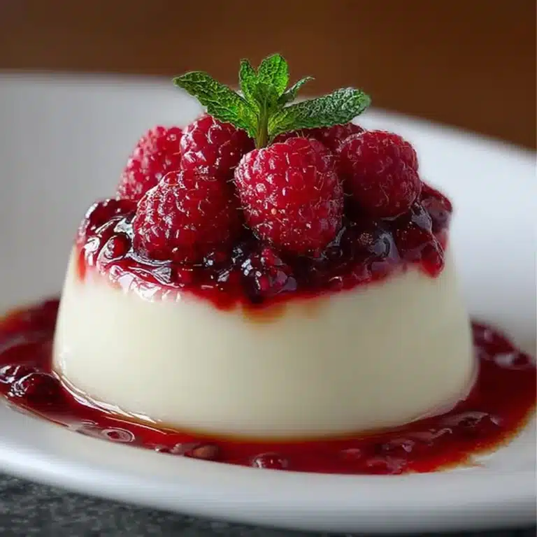 Vanilla Bean Panna Cotta with Berry Compote Recipe