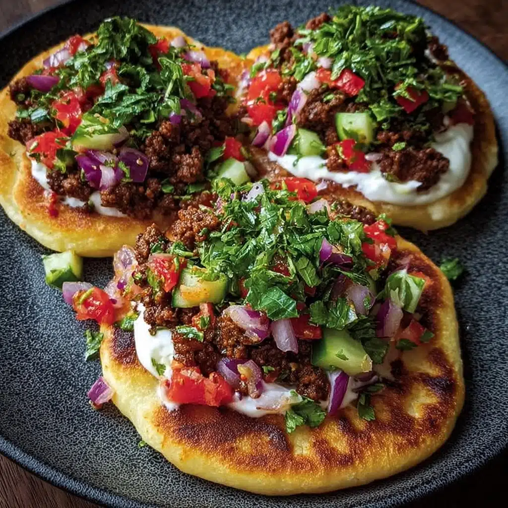 Mediterranean Ground Beef Flatbread Wraps Recipe - Recipe Image