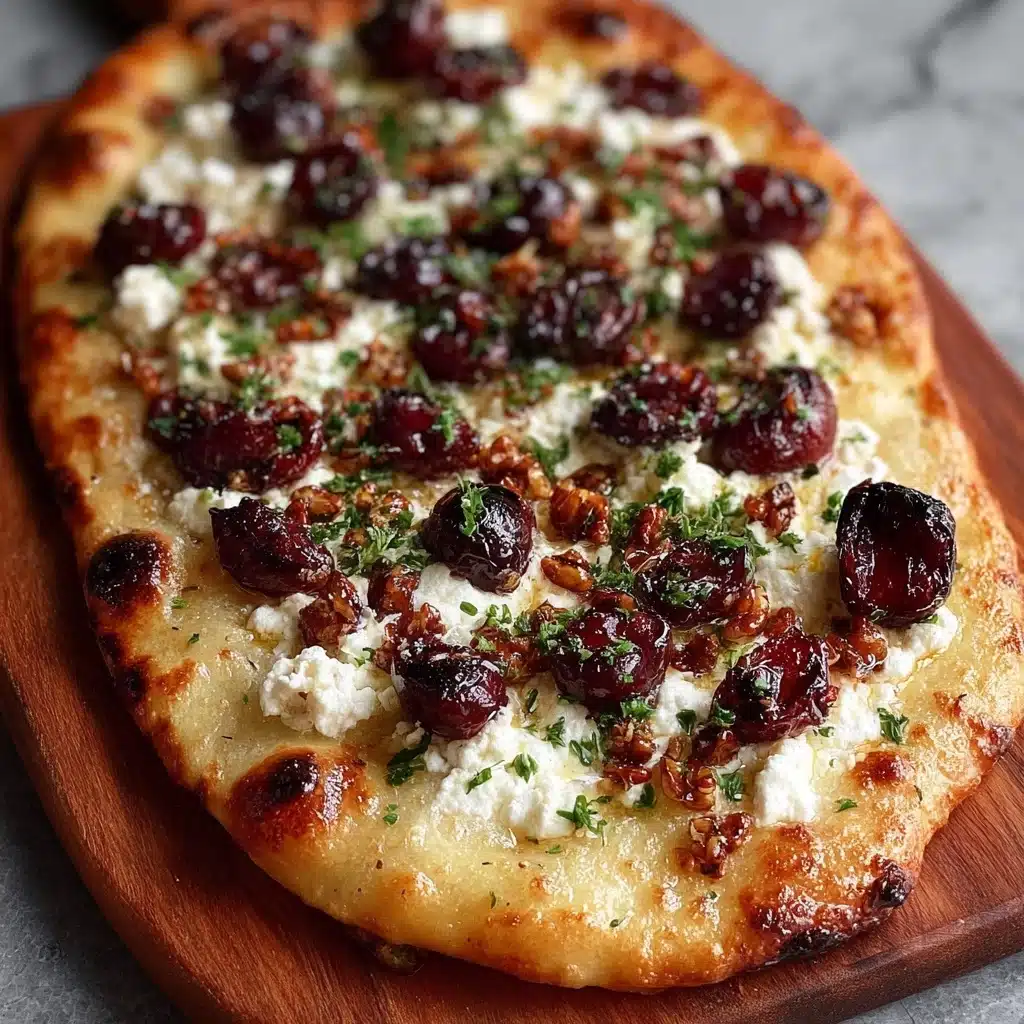 Roasted Cranberry Cinnamon Goat Cheese Flatbread Recipe
