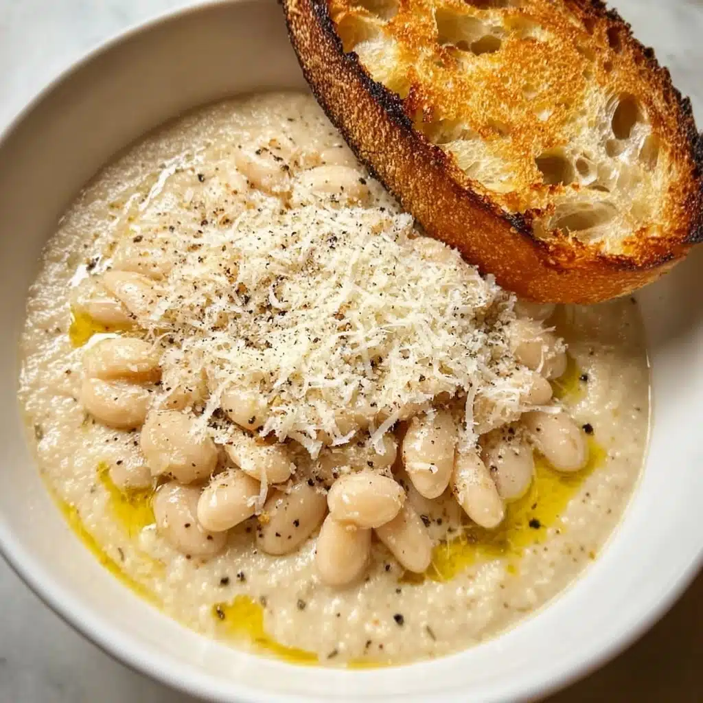 Creamy White Beans with Parmesan & Black Pepper Recipe - Recipe Image