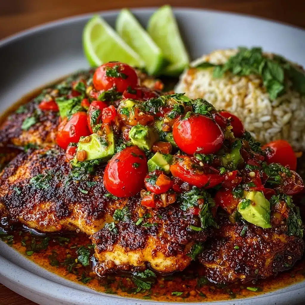 Fiesta Lime Chicken with Roasted Tomato Salsa Recipe - Recipe Image