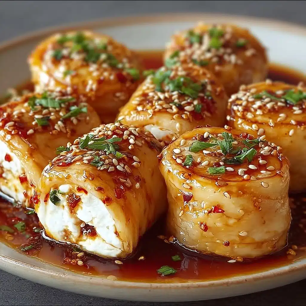 Oven-Fried Feta Rolls with Chili Honey Recipe - Recipe Image