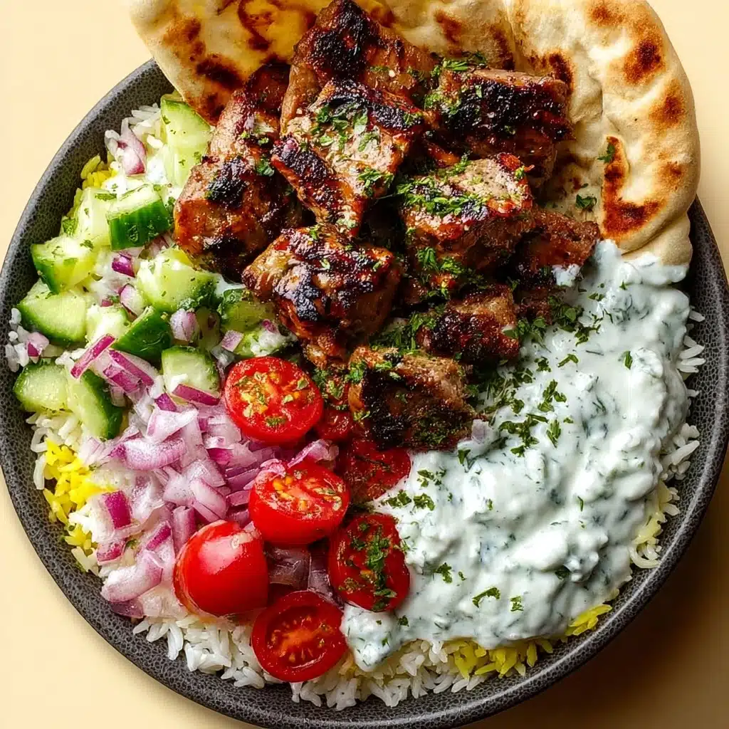 Greek Chicken Gyro Bowls with Creamy Feta Sauce Recipe