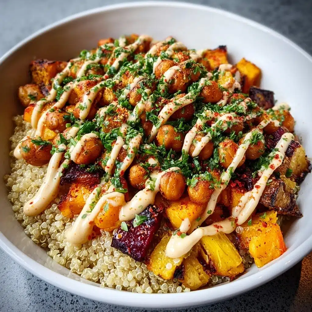 ea Grain Bowl with Creamy Tahini Drizzle Recipe - Recipe Image