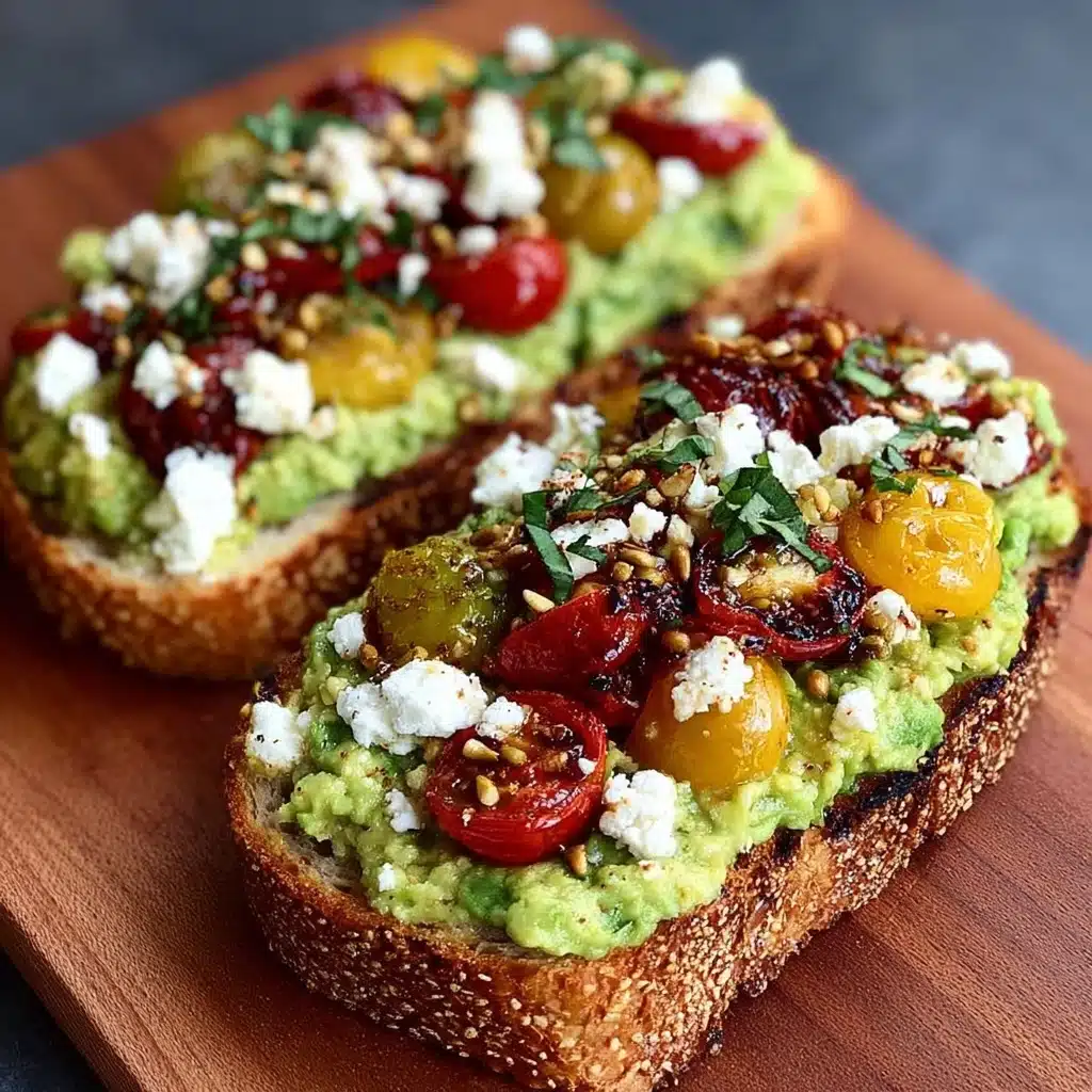 Flavor-Packed Avocado Feta Toast Recipe - Recipe Image
