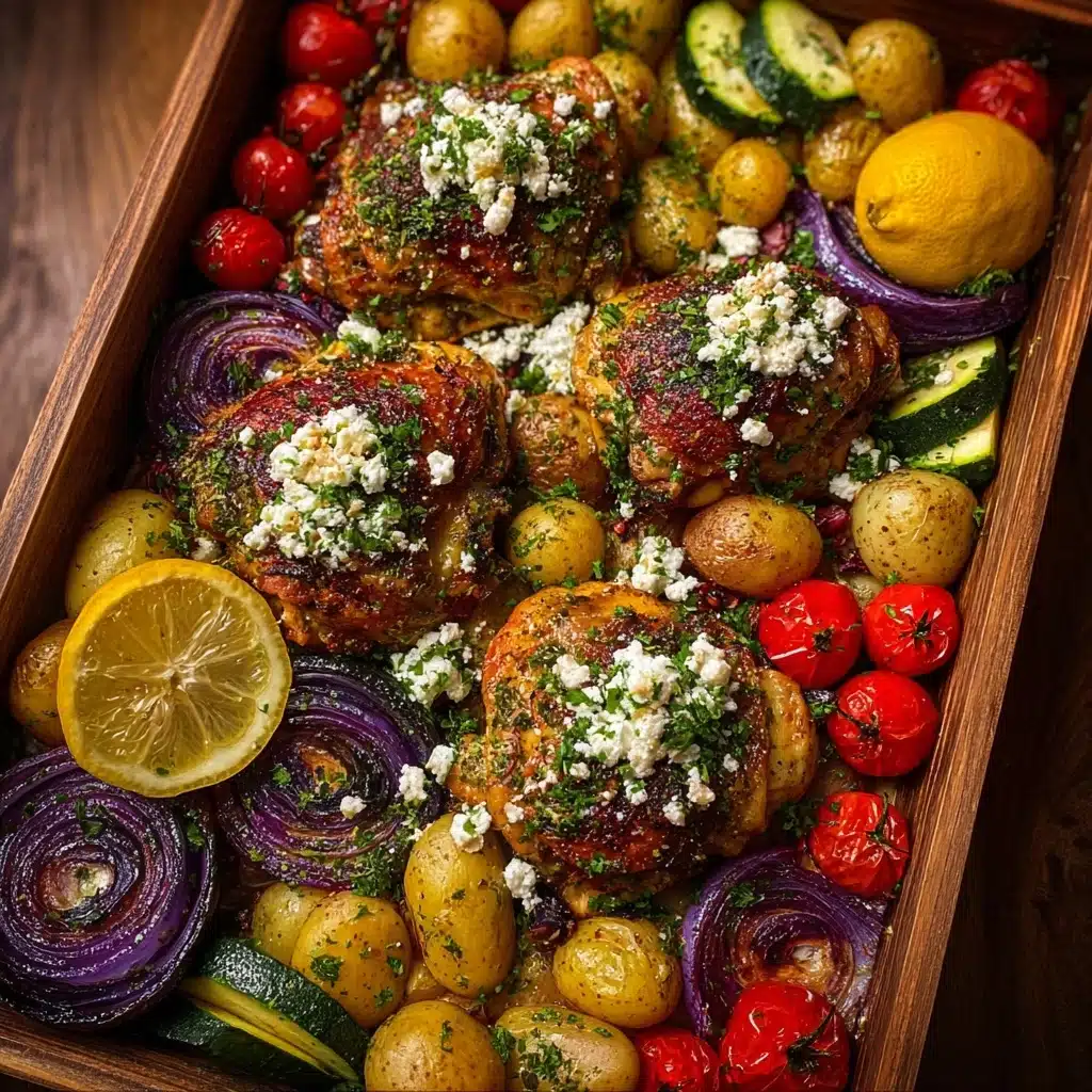 cken Bake with Roasted Vegetables & Feta Recipe - Recipe Image