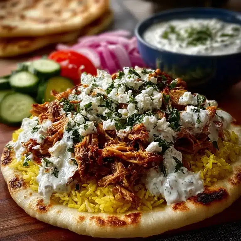 Mediterranean Chicken Gyros with Creamy Feta Tzatziki Recipe