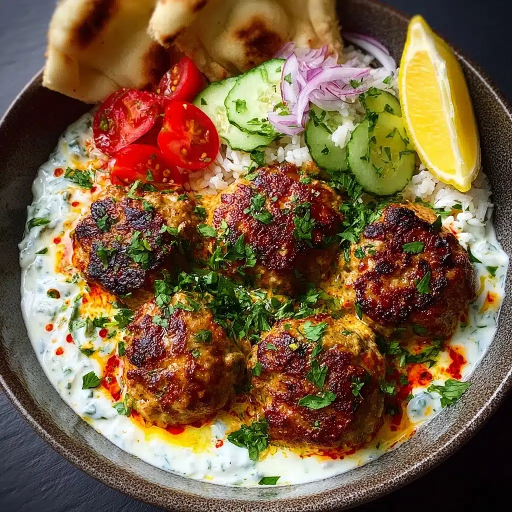 Mediterranean Chicken Kofta with Yogurt Sauce Recipe - Recipe Image