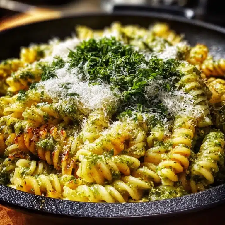Lemon Pesto Pasta with Soft Cheese Recipe