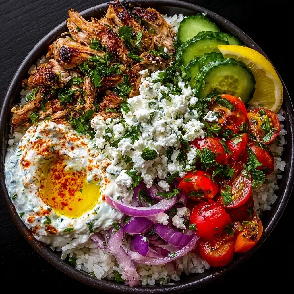 Greek Chicken Gyro Bowl with Whipped Feta Recipe