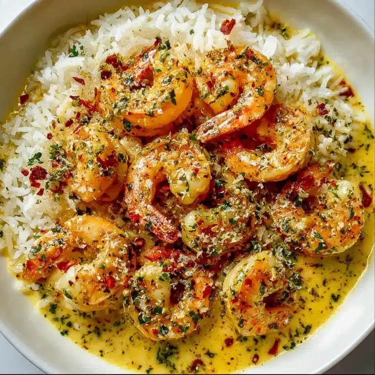 Creamy Garlic Butter Shrimp with Rice Recipe
