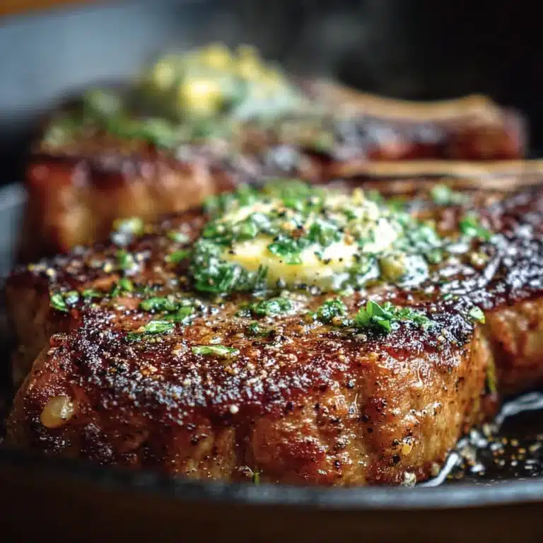 Blackened Whiskey Ribeye with Sweet Maple Butter Recipe