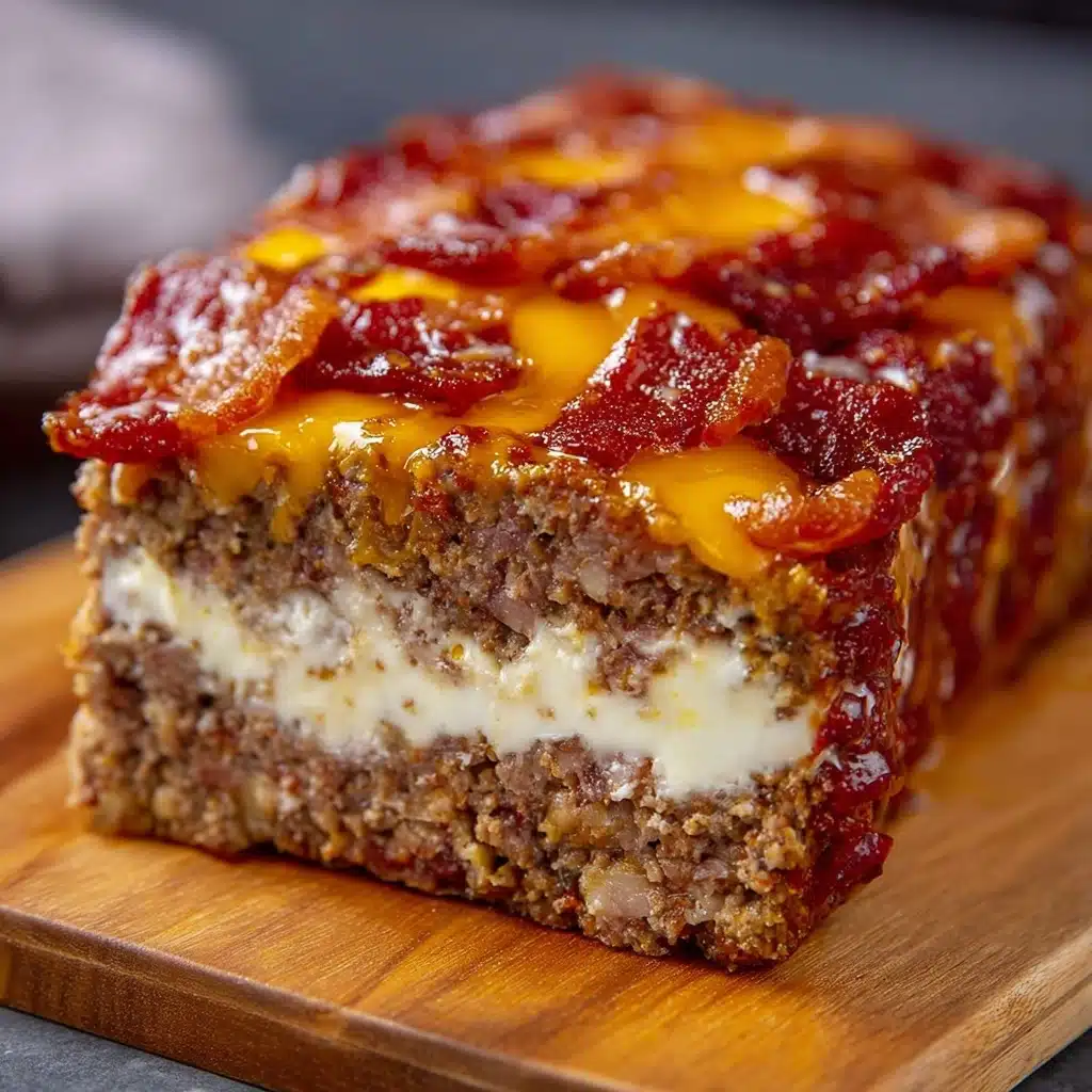Smoked Bacon Triple-Cheese Stack Meatloaf Recipe - Recipe Image