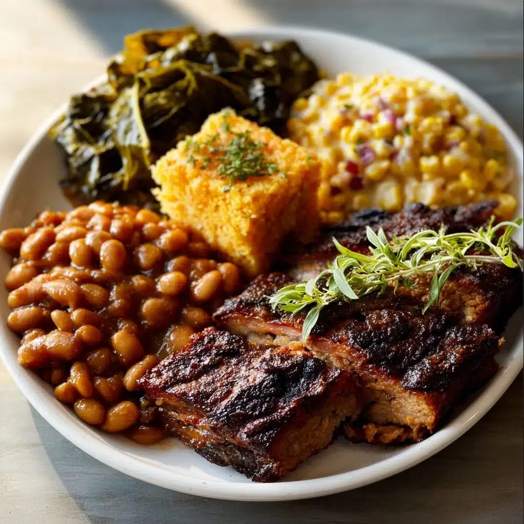Southern Barbecue Plate with Classic Sides Recipe - Recipe Image