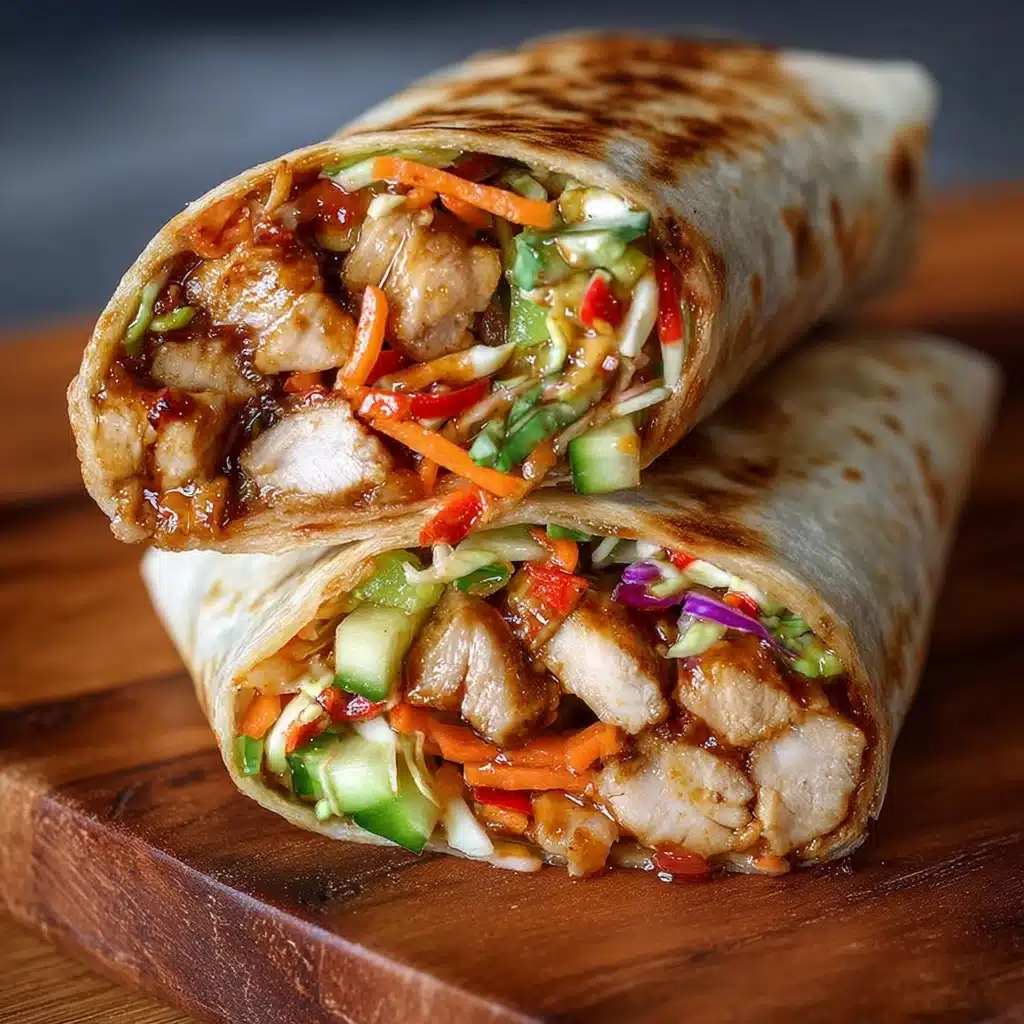 Crunchy Thai Peanut Chicken Wraps Recipe - Recipe Image
