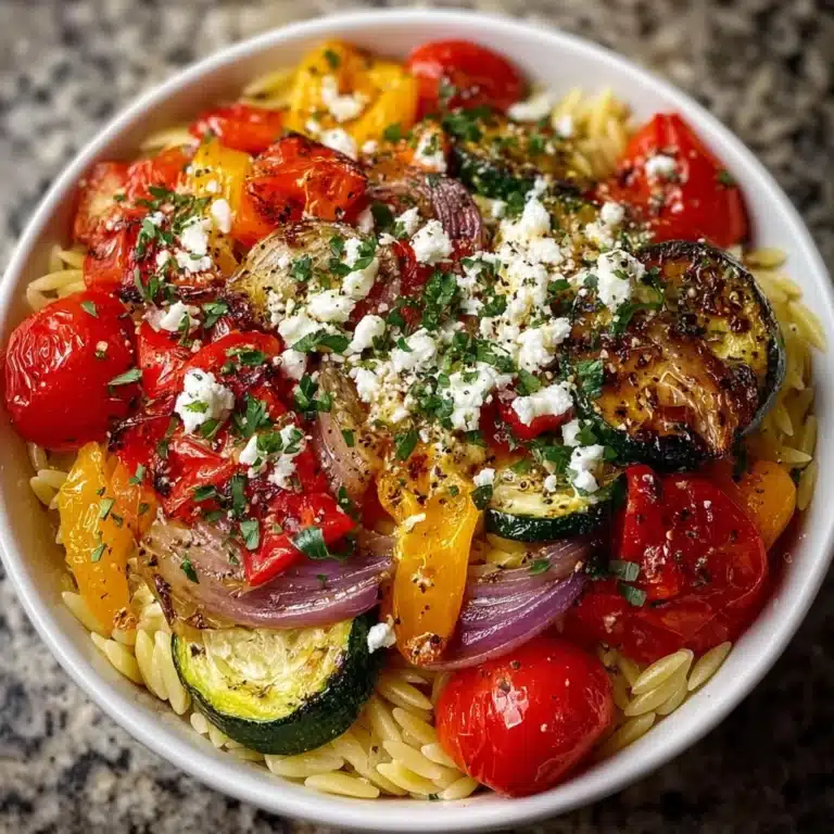 Mediterranean Veggie Orzo Bake Recipe