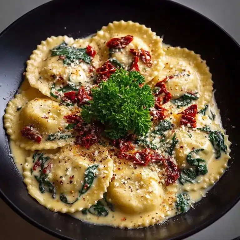 ioli with Spinach and Sun-Dried Tomatoes Recipe